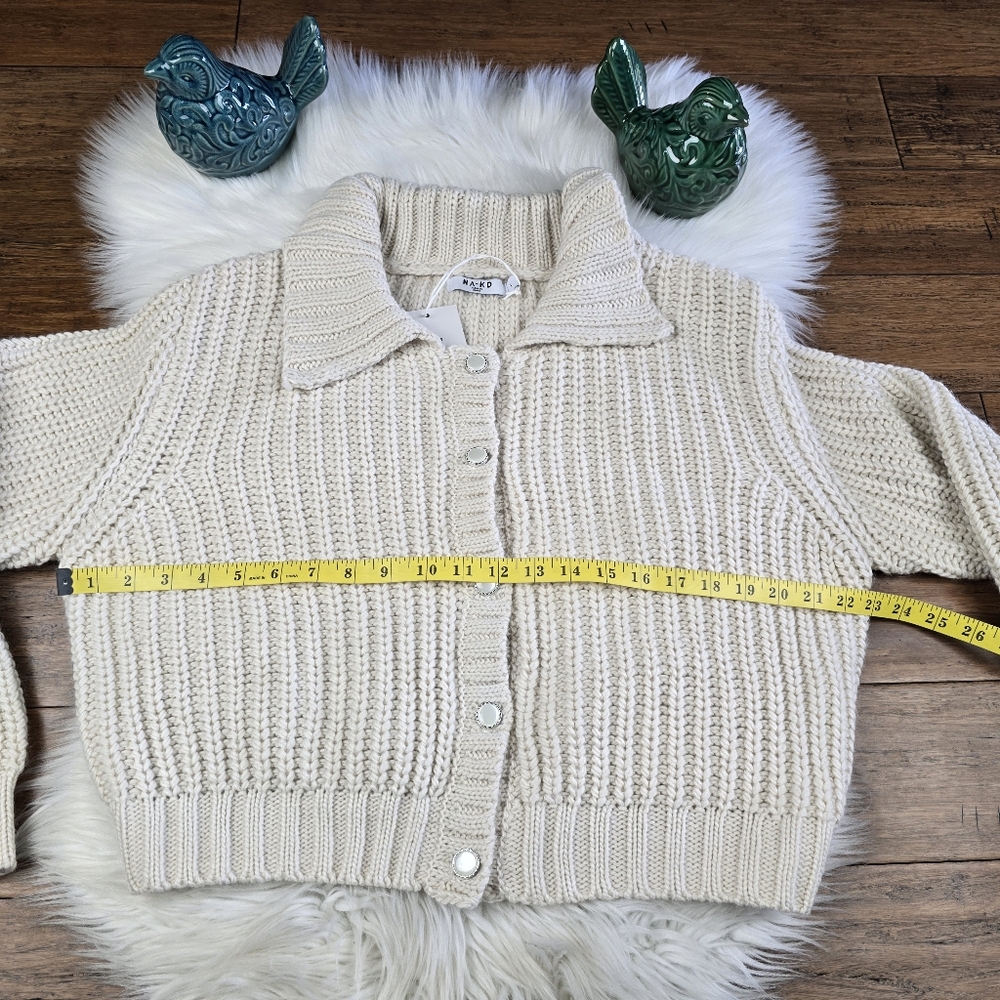 NA-KD Knitted Cardigan Sweater Large - Picture 11 of 13